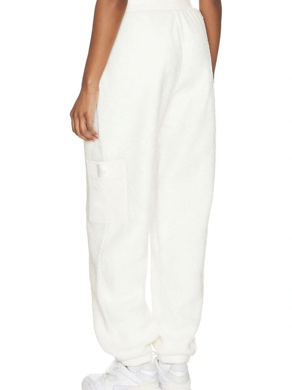 ALO Micro Sherpa High Waist Solstice Sweatpant in Ivory